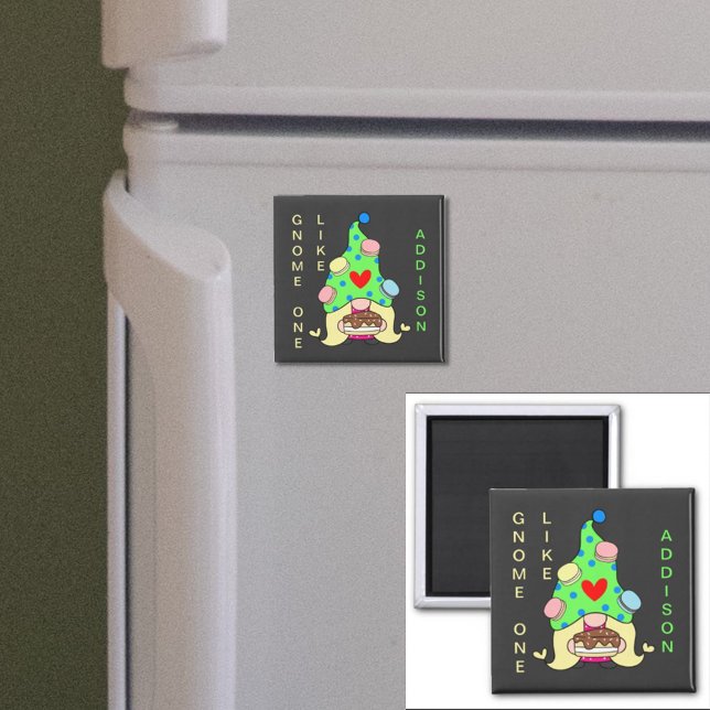 Gnome One Like Your Name Cookies Hat Cake Heart Magnet (Creator Uploaded)