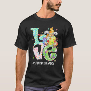 Gnome Orthopedic Nurse Bunny Funny Easter Day Chri T-Shirt
