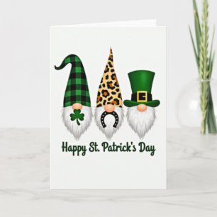 Gnome Pattern St Patricks Day Card