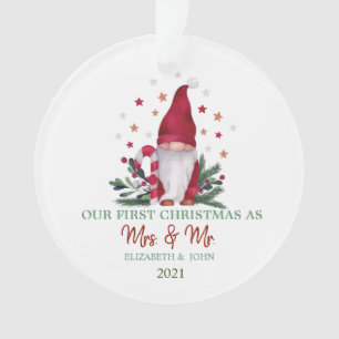 Gnome Pine Tree Branches Our First Christmas Ornament