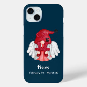Gnome Pisces Astrology Sign Angel iPhone 15 Mini Case