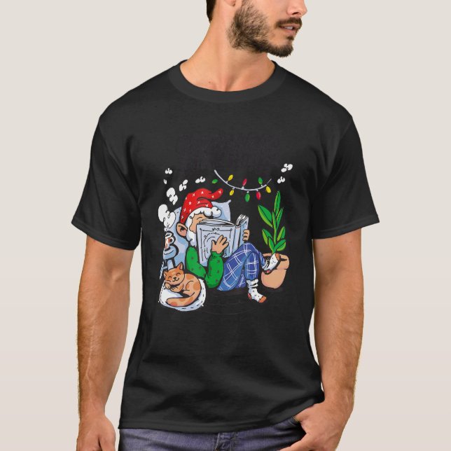 Gnome Place Like Home Book Reader Gnome No Place L T-Shirt (Front)