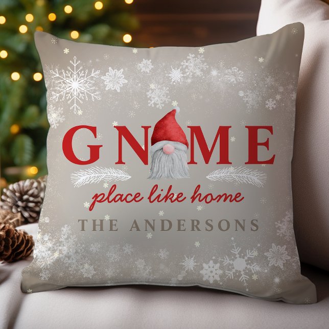 Gnome Place Like Home Personalised Family Cushion (Creator Uploaded)
