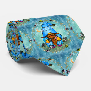 Gnome playing jacks tie