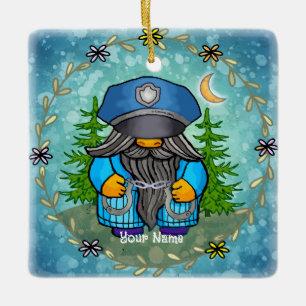 Gnome  Police Ornament  
