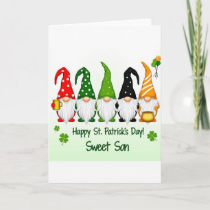 Gnome Polka Dot Striped Card