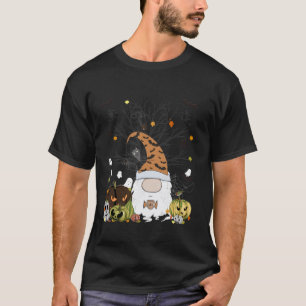 Gnome Pumpkin Monsters Tee Bats Ghost Coffee Lover