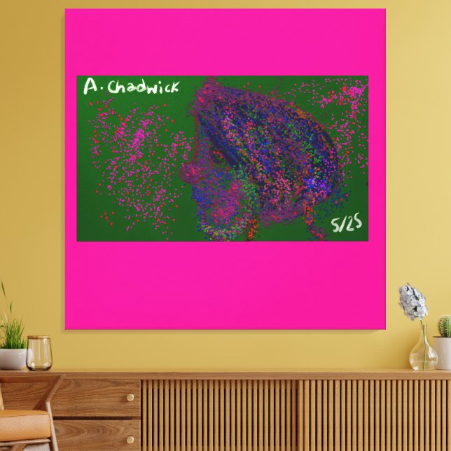 Gnome Quilted Pattern  Canvas Print (Insitu(LivingRoom))