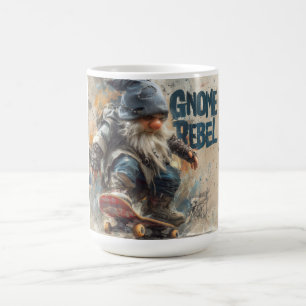 Gnome Rebel skateboarding graphic artwork Coffee Mug