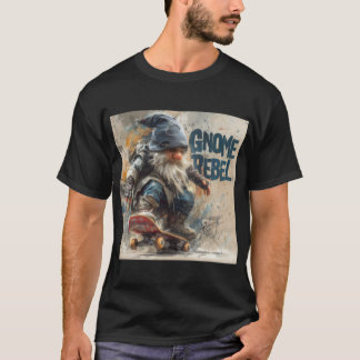 Gnome Rebel skateboarding graphic artwork T-Shirt