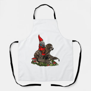 Gnome Riding a Sloth   Apron