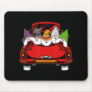 Gnome Riding Car Lazy Halloween Costume Ghost Witc Mouse Pad