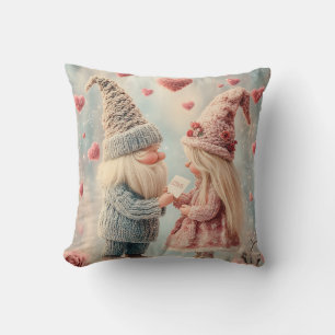Gnome Romance: Valentine's Day Gnome Couple Cushion