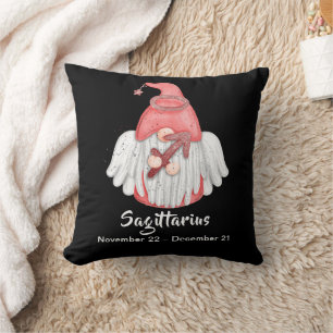 Gnome Sagittarius Astrology Sign Angel Cushion