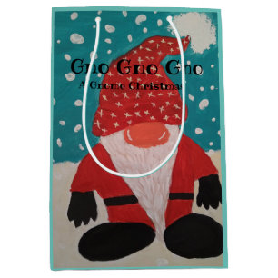 Gnome Santa christmas bag