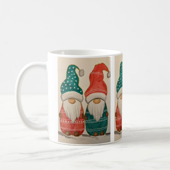 Gnome Santa Couple Coffee Mug (Left)