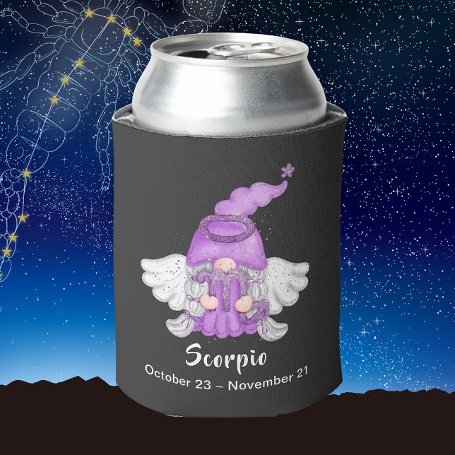 Gnome Scorpio Astrology Sign Angel Can Cooler (Gnome Scorpio Astrology Sign Angel Can Cooler)