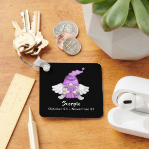 Gnome Scorpio Astrology Sign Angel Key Ring