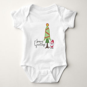 Gnome Seasons Greetings Baby Bodysuit