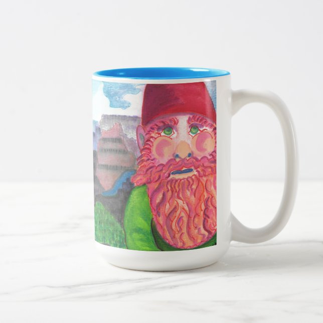 Gnome Selfie Two-Tone Coffee Mug (Right)