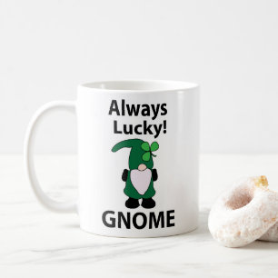 Gnome Shamrock Lucky St Patricks Day Gnome Coffee Mug