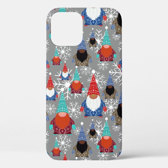 Gnome Snowflake Illustrations Christmas Pattern Case-Mate iPhone Case (Back)