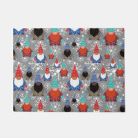 Gnome Snowflake Illustrations Christmas Pattern