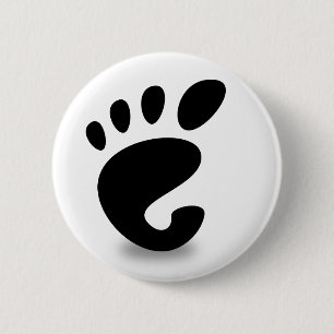 Gnome soon 6 cm round badge