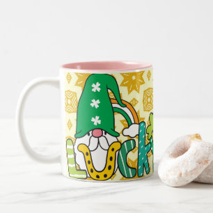 GNOME Sparkly Mug, for Gnome Lovers, Coffe Two-Tone Coffee Mug