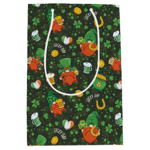 Gnome St. Patrick’s Day Wrapping Paper Medium Gift Bag