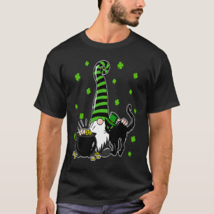 Gnome St Patrick's Day Cat Outfit For Men Women T-Shirt