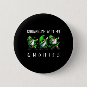 Gnome St. Patricks Day Gnomes Shenanigans Celebrat 6 Cm Round Badge