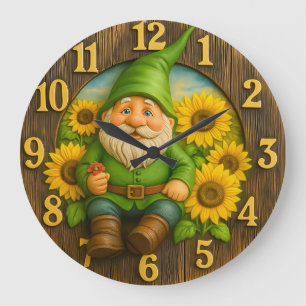 Gnome Sunshine Elf Garden Clock