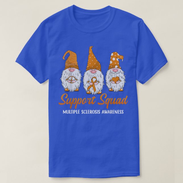 Gnome Support Squad Ribbon Multiple Sclerosis Awar T-Shirt (Design Front)