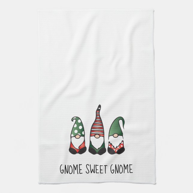 Gnome Sweet Gnome Tea Towel (Vertical)