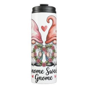 GNOME SWEET GNOME: Whimsical Watercolor Design Thermal Tumbler