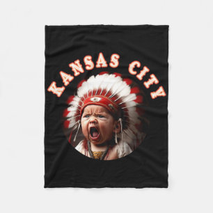 Gnome Tailgating Kansas City Bbq Kc Barbecue Coffe Fleece Blanket