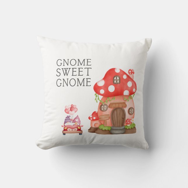 Gnome Throw Pillow (Front)