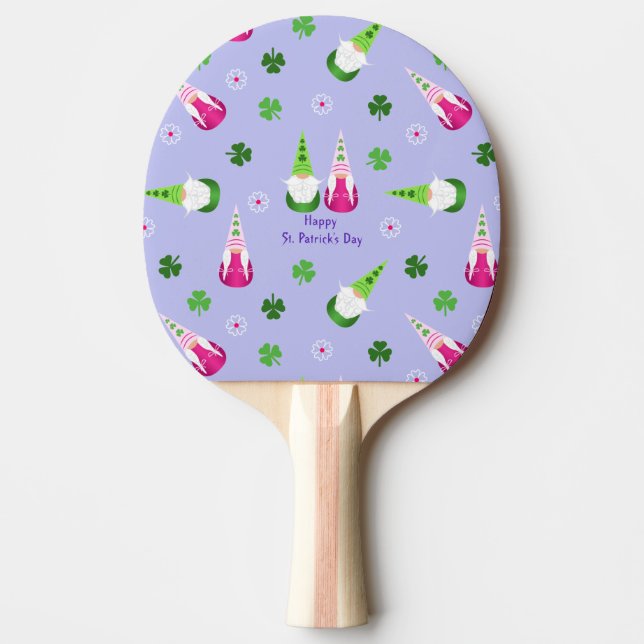 Gnome Toss St. Patrick's Day Ping Pong Paddle (Front)