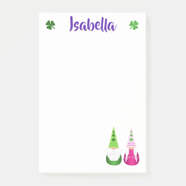 Gnome Toss St. Patrick's Day Post-it Notes (Front)