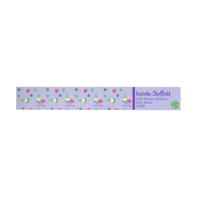 Gnome Toss St. Patrick's Day Wrap Around Label (Individual)