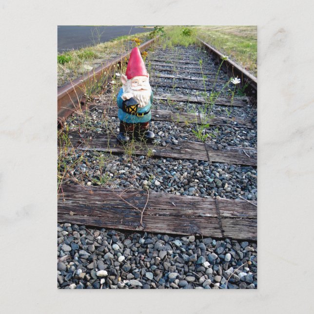 Gnome Tracks Postcard (Front)