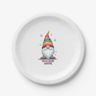 Gnome Unicorn Shirt Family Matching Group Christma Paper Plate