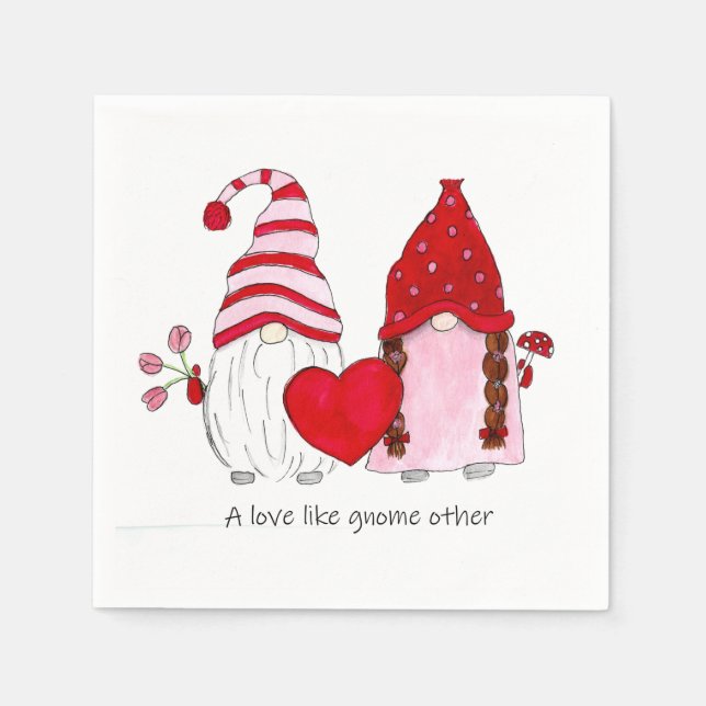 Gnome Valentine A love like gnome other Napkin (Front)