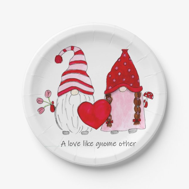 Gnome Valentine A love like gnome other Paper Plate (Front)