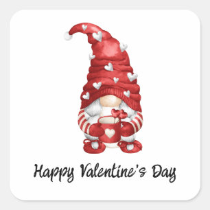 Gnome Valentine Square Sticker
