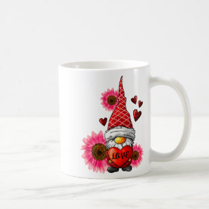 Gnome Valentines Day Cute Gnome Heart Leopard Sunf Coffee Mug