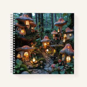 Gnome village at evening time notebook