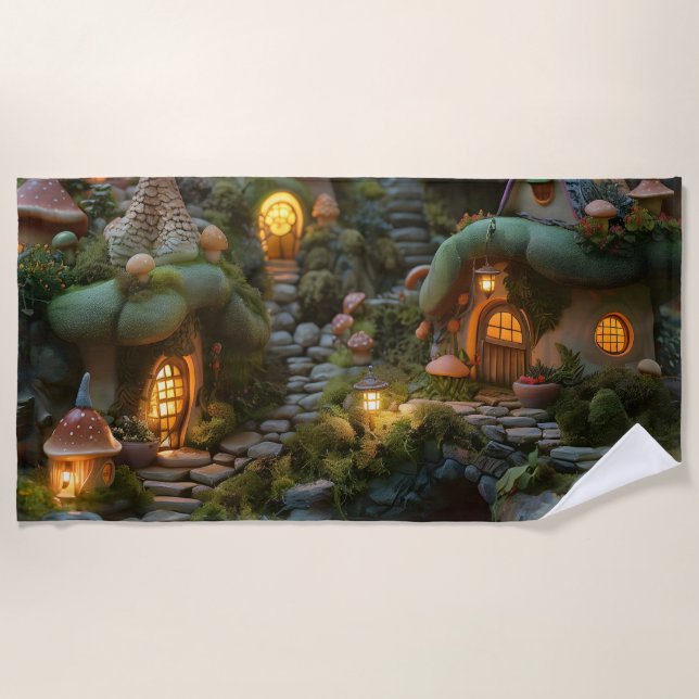 Gnome village beach towel (Front)