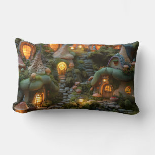 Gnome village lumbar cushion